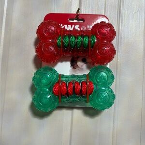 Jmle Happy Holidays/Christmas - Set Of 2 Toys  5.5” Bone